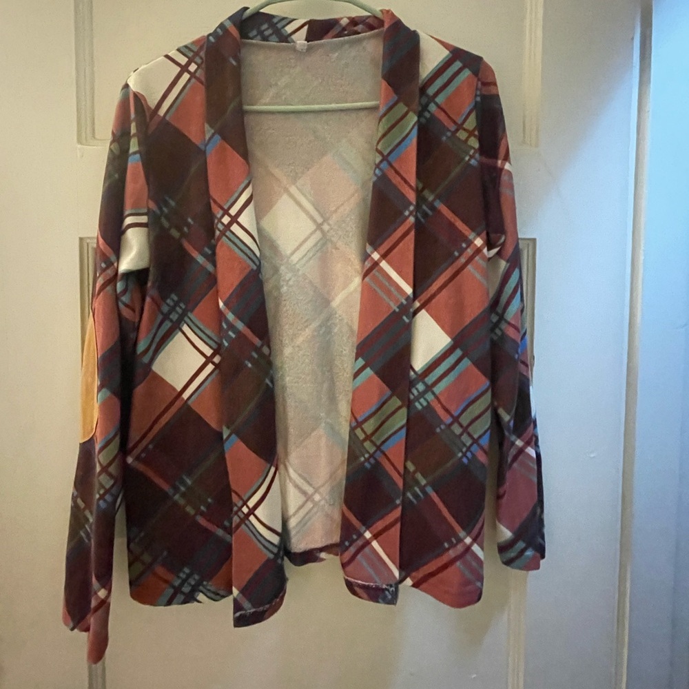 Plaid Women's cardigan - Multicolor